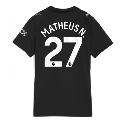 Ženski Nogometni dresi Manchester City Matheus Nunes #27 Gostujoči 2025-26 Kratek Rokav Ženski Nogometni dresi Manchester City Matheus Nunes #27 Gostujoči 2025-26 Kratek Rokav